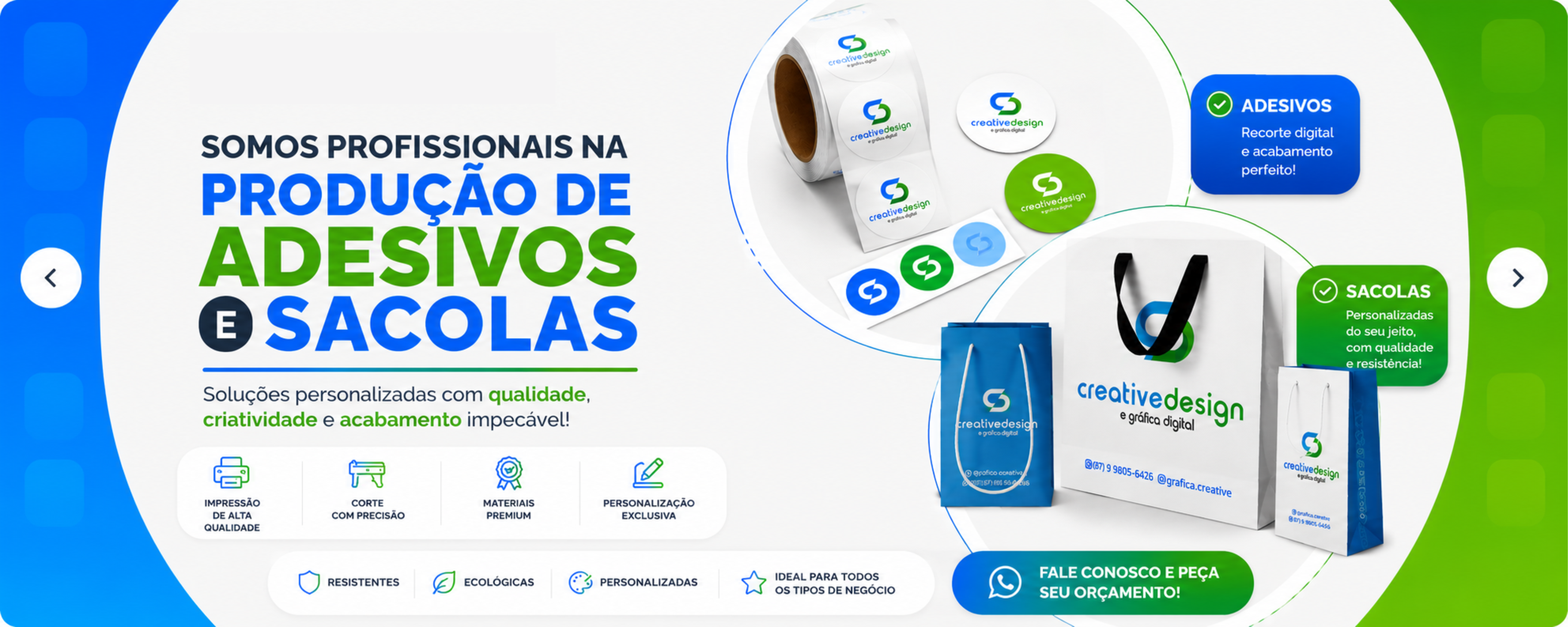 Sacolas e Adesivos Personalizados